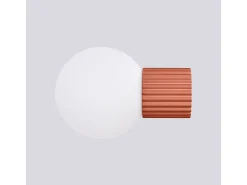Sollux Lighting Aplique Para Pared-Lámpara De Pared Halo Moderno De Aluminio/Vidrio - 1 Fuentes Luminosas - L.12 X A.12 Cm - Ocre Rojo