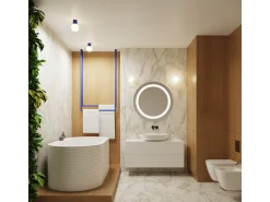 Sollux Lighting Lámpara De Pared Halo Moderno De Aluminio/Vidrio - 1 Fuentes Luminosas - L.12 X A.12 Cm - Ultramarino Azul Clearance