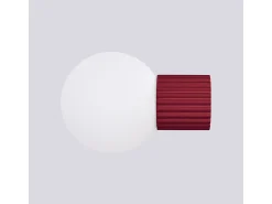 Sollux Lighting Aplique Para Pared-Lámpara De Pared Halo Moderno De Aluminio/Vidrio - 1 Fuentes Luminosas - L.12 X A.12 Cm - Borgoña Rojo