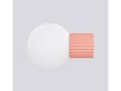 Clearance Sollux Lighting Lámpara De Pared Halo Moderno De Aluminio/Vidrio - 1 Fuentes Luminosas - L.12 X A.12 Cm - Durazno Rosa