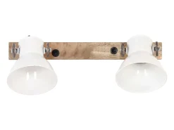 Lámpara de pared industrial blanca 45x25 cm E27 ES786569 Blanco Sale