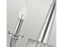 Hot Lámpara de pared industrial nórdica de acero niquelado pulido con cristal 2 luces E14 Ascher Gris