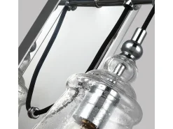 Discount Lámpara de pared industrial nórdica de acero y vidrio 1 luz E27 Loras Gris