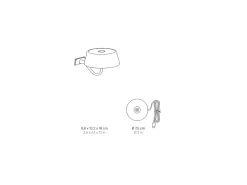 Lámpara de pared inteligente Wi-Fi SISTER LIGHT de Zafferano, color perla, recargable y regulable Blanco Clearance