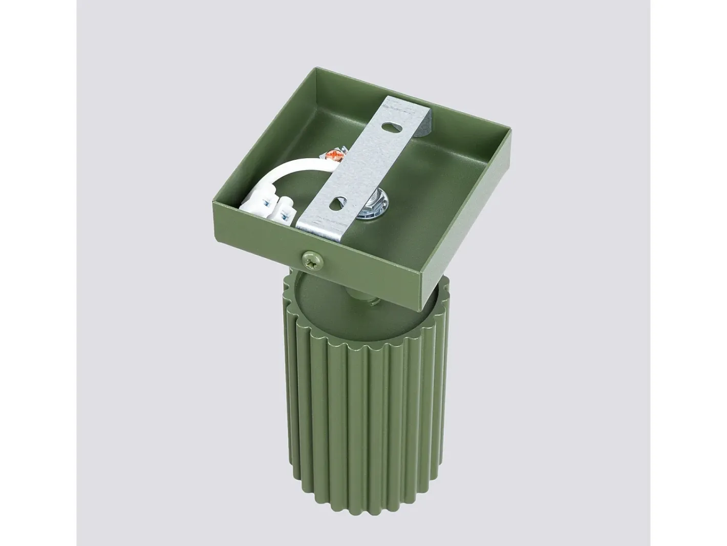 Online Sollux Lighting Lámpara De Pared Karbon Minimalista De Aluminio - 1 Fuentes Luminosas - L.8 X A.8 Cm - Oliva Verde