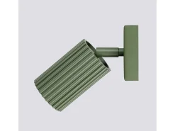 Online Sollux Lighting Lámpara De Pared Karbon Minimalista De Aluminio - 1 Fuentes Luminosas - L.8 X A.8 Cm - Oliva Verde
