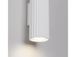 Sollux Lighting Lámpara De Pared Karbon Minimalista De Aluminio - 2 Fuentes Luminosas - L.6,5 X A.20 Cm - Blanco New
