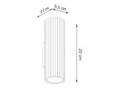 Sollux Lighting Lámpara De Pared Karbon Minimalista De Aluminio - 2 Fuentes Luminosas - L.6,5 X A.20 Cm - Blanco New
