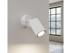 Sollux Lighting Aplique Para Pared-Lámpara De Pared Karbon Minimalista De Aluminio - 1 Fuentes Luminosas - L.8 X A.16 Cm - Blanco