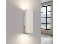 Sollux Lighting Lámpara De Pared Karbon Minimalista De Aluminio - 2 Fuentes Luminosas - L.6,5 X A.20 Cm - Beige Clearance