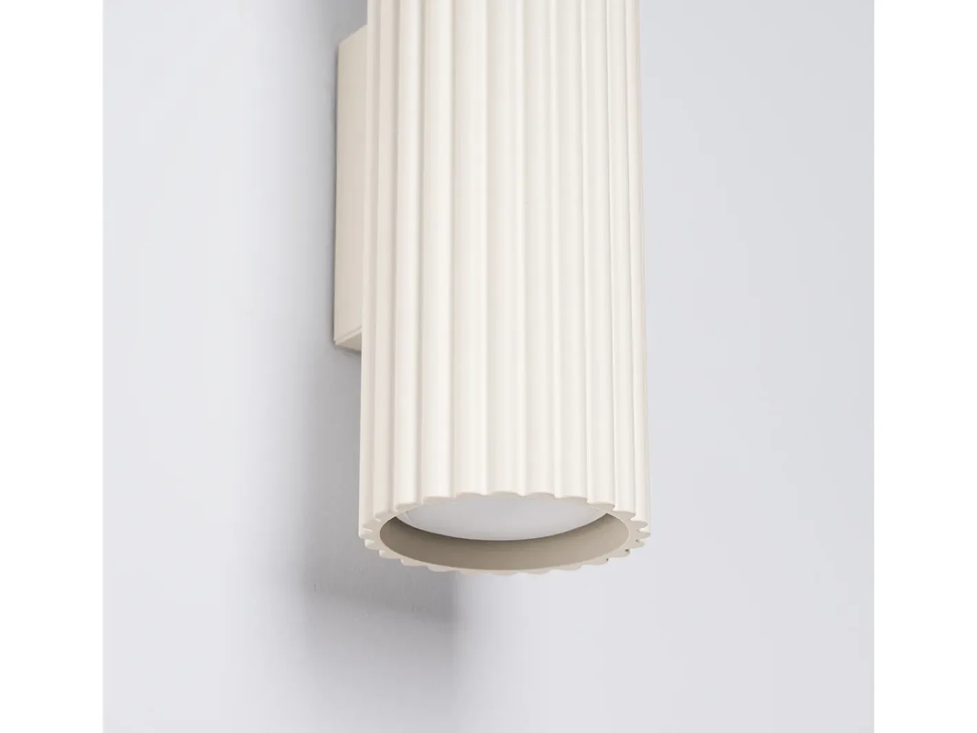 Sollux Lighting Lámpara De Pared Karbon Minimalista De Aluminio - 2 Fuentes Luminosas - L.6,5 X A.20 Cm - Beige Clearance
