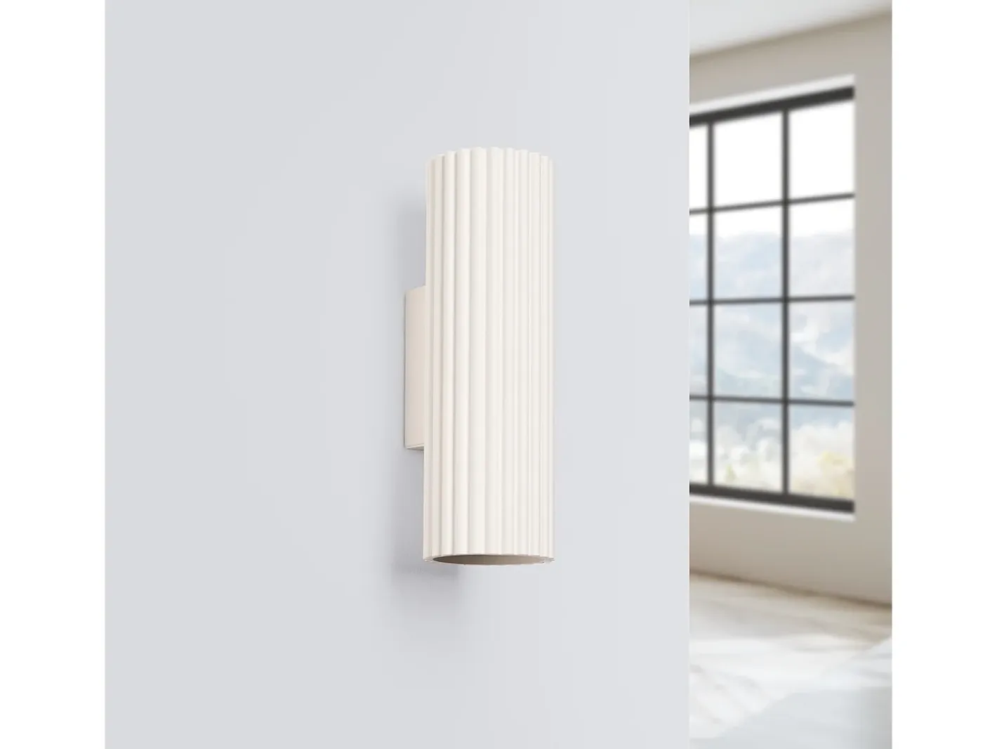 Sollux Lighting Lámpara De Pared Karbon Minimalista De Aluminio - 2 Fuentes Luminosas - L.6,5 X A.20 Cm - Beige Clearance