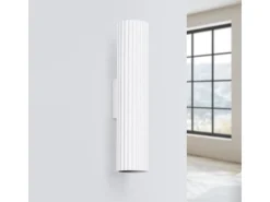Sollux Lighting Aplique Para Pared-Lámpara De Pared Karbon Minimalista De Aluminio - 2 Fuentes Luminosas - L.6,5 X A.30 Cm - Blanco