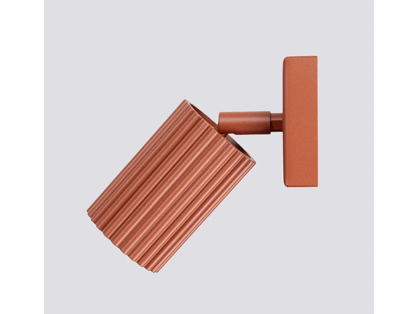 Sollux Lighting Lámpara De Pared Karbon Minimalista De Aluminio - 1 Fuentes Luminosas - L.8 X A.8 Cm - Ocre Rojo