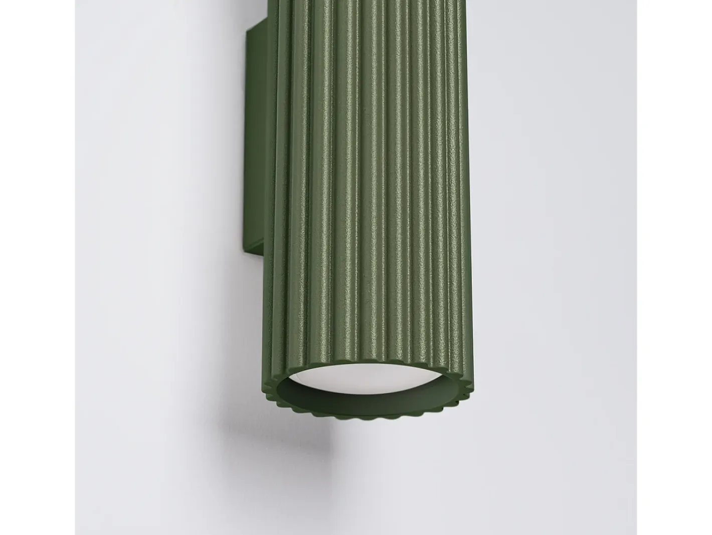 Sollux Lighting Lámpara De Pared Karbon Minimalista De Aluminio - 2 Fuentes Luminosas - L.6,5 X A.20 Cm - Oliva Verde