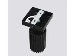 Outlet Sollux Lighting Lámpara De Pared Karbon Minimalista De Aluminio - 1 Fuentes Luminosas - L.8 X A.8 Cm - Negro