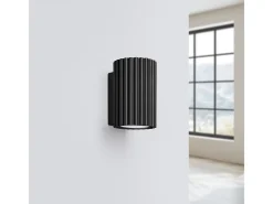 Sollux Lighting Aplique Para Pared-Lámpara De Pared Karbon Minimalista De Aluminio - 1 Fuentes Luminosas - L.6,5 X A.10 Cm - Negro