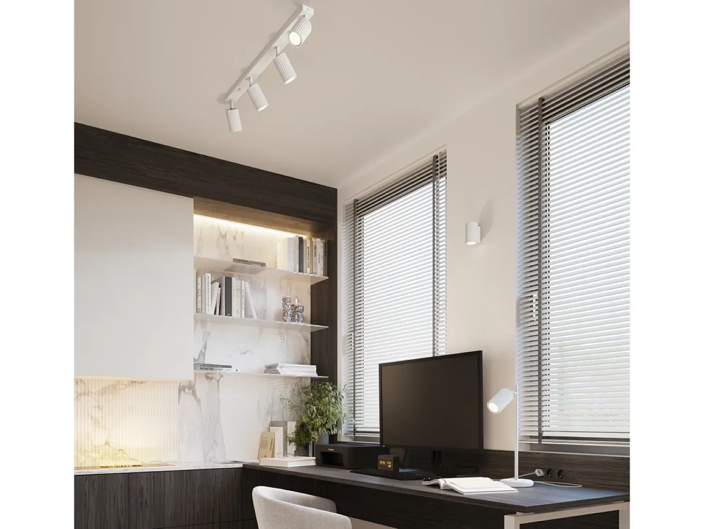 Sollux Lighting Lámpara De Pared Karbon Minimalista De Aluminio - 1 Fuentes Luminosas - L.6,5 X A.10 Cm - Blanco