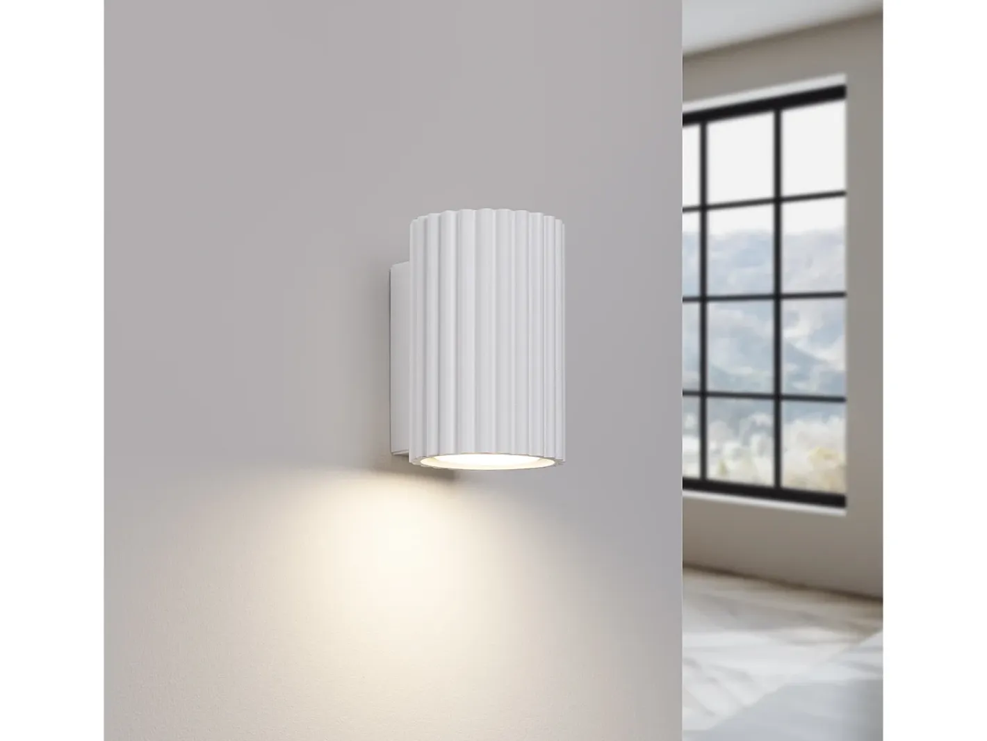 Sollux Lighting Lámpara De Pared Karbon Minimalista De Aluminio - 1 Fuentes Luminosas - L.6,5 X A.10 Cm - Blanco