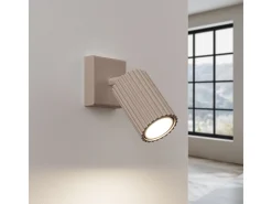 New Sollux Lighting Lámpara De Pared Karbon Minimalista De Aluminio - 1 Fuentes Luminosas - L.8 X A.16 Cm - Pardo Gris
