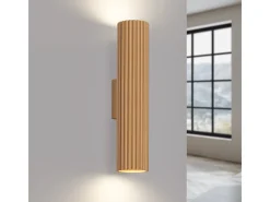 Sollux Lighting Lámpara De Pared Karbon Minimalista De Aluminio - 2 Fuentes Luminosas - L.6,5 X A.30 Cm - Dorado Hot