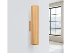 Sollux Lighting Lámpara De Pared Karbon Minimalista De Aluminio - 2 Fuentes Luminosas - L.6,5 X A.30 Cm - Dorado Hot