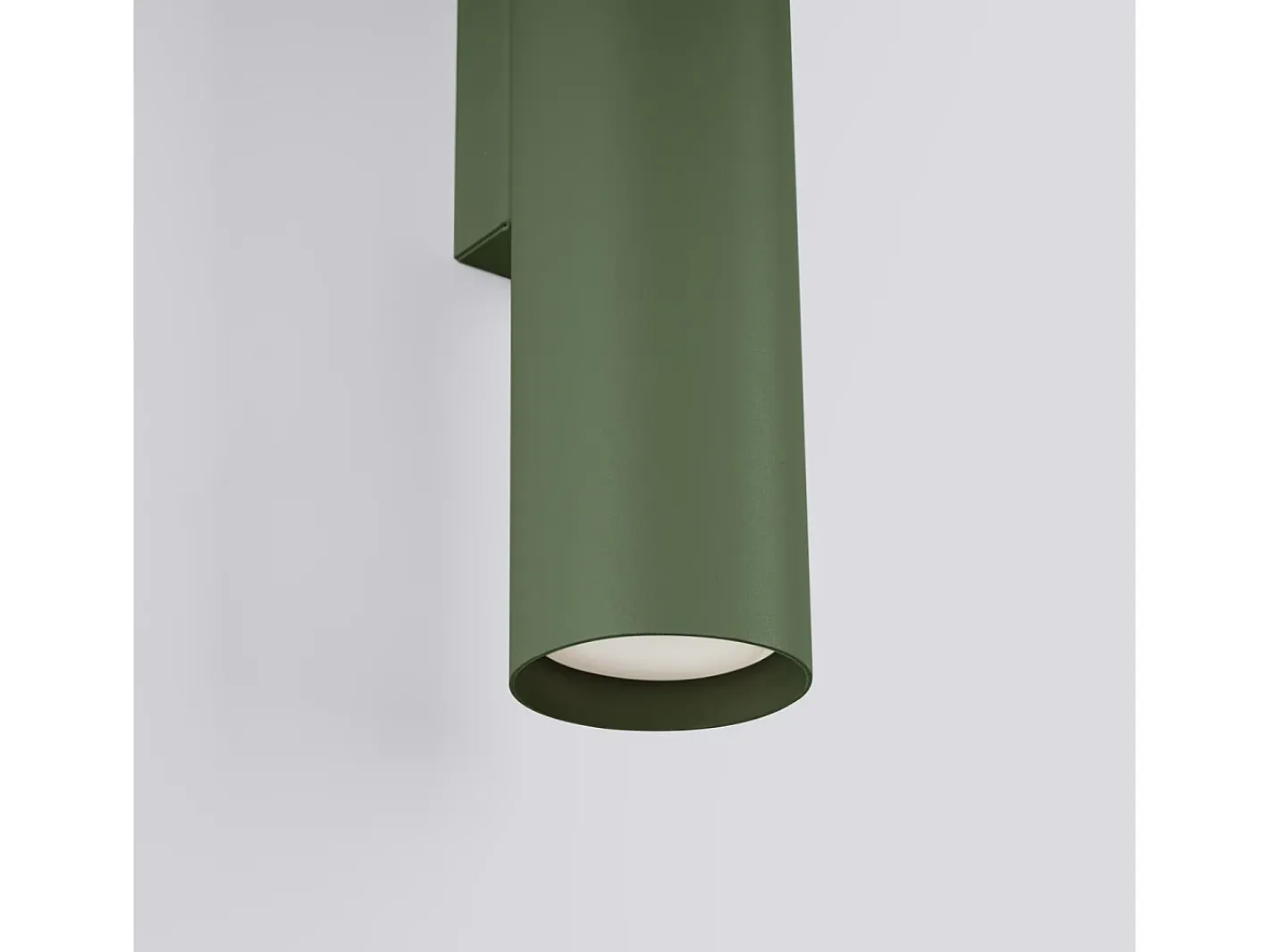 New Sollux Lighting Lámpara De Pared Lagos Desván De Acero - 2 Fuentes Luminosas - L.6 X A.30 Cm - Oliva Verde