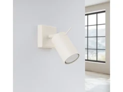 Sollux Lighting Aplique Para Pared-Lámpara De Pared Lagos Moderno De Acero - 1 Fuentes Luminosas - L.8 X A.8 Cm - Beige