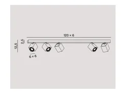 Lámpara de pared LED ODDY orientable cuadrada negra 5xGu10 Perenz Negro Best