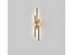 Aplique Para Pared-Lámpara De Pared Led Toolight App1437-W Black Gold Negro