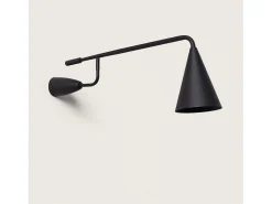 Ledkia Lámpara de Pared LED 8W Aluminio Elise Negro Hot
