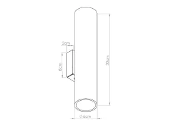 Online Sollux Lighting Lámpara de pared Lino moderno de madera/acero - 2 fuentes luminosas - L.6 x A.30 cm - madera natural/ Blanco