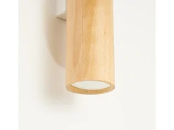 Online Sollux Lighting Lámpara de pared Lino moderno de madera/acero - 2 fuentes luminosas - L.6 x A.30 cm - madera natural/ Blanco