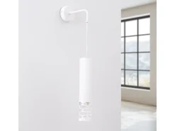 Sollux Lighting Aplique Para Pared-Lámpara De Pared Liro Moderno De Acero - 1 Fuentes Luminosas - L.8 X A.10 Cm - Blanco