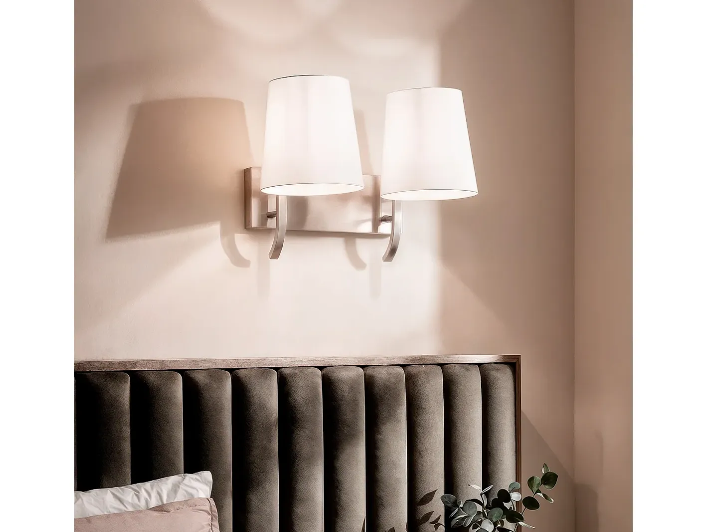 Ledkia Lámpara de Pared Metal 2 Focos Eikho Blanco Multicolor Sale