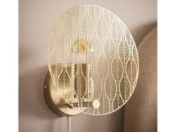 Ledkia Aplique Para Pared-Lámpara de Pared Metal Delly Dorado Multicolor