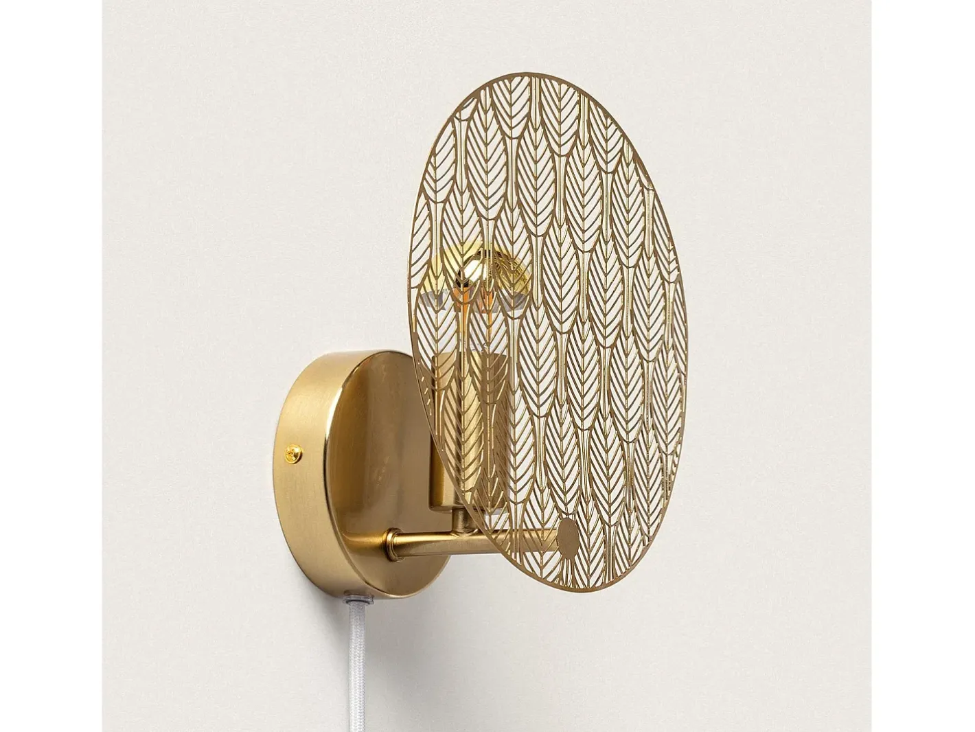 Ledkia Aplique Para Pared-Lámpara de Pared Metal Delly Dorado Multicolor