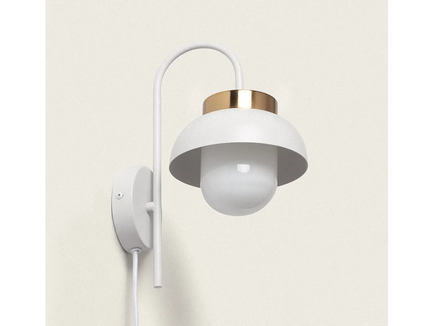 Ledkia Lámpara de Pared Metal Geri Blanco Multicolor