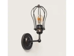 Ledkia Aplique Para Pared-Lámpara de Pared Metal Prisco Negro Multicolor