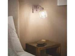 Best Ledkia Lámpara de Pared Metal y Cristal Aziel Maquillaje Rosa
