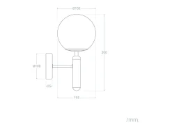 Ledkia Aplique Para Pared-Lámpara de Pared Metal y Cristal Oto Dorado