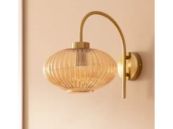 Ledkia Lámpara de Pared Metal y Cristal Basile Ámbar Multicolor Discount