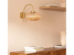 Ledkia Lámpara de Pared Metal y Cristal Basile Ámbar Multicolor Discount