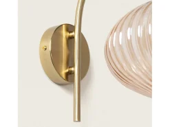 Ledkia Lámpara de Pared Metal y Cristal Basile Ámbar Multicolor Discount