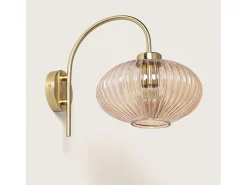 Ledkia Lámpara de Pared Metal y Cristal Basile Ámbar Multicolor Discount
