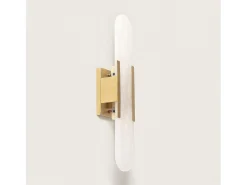 Ledkia Lámpara de Pared Metal y Mármol Nandra Dorado New