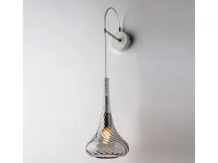 Clearance Lámpara de pared Nemesis de hierro con cristal pyrex 1 luz .14 P.21 BL280-AP1-GR Gris