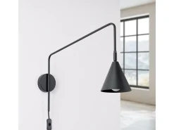 Clearance Sollux Lighting Lámpara De Pared Nox Moderno De Acero - 1 Fuentes Luminosas - L.14 X A.30 Cm - Negro