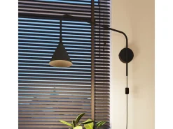 Clearance Sollux Lighting Lámpara De Pared Nox Moderno De Acero - 1 Fuentes Luminosas - L.14 X A.30 Cm - Negro