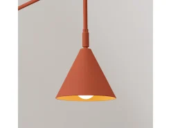 Online Sollux Lighting Lámpara De Pared Nox Moderno De Acero - 1 Fuentes Luminosas - L.14 X A.30 Cm - Ocre Rojo